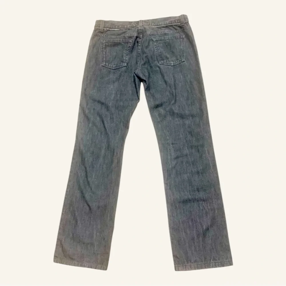 Saint Laurent / Rive Gauche Faded Black Denim Jeans with YSL logo - Picture 4 of 11